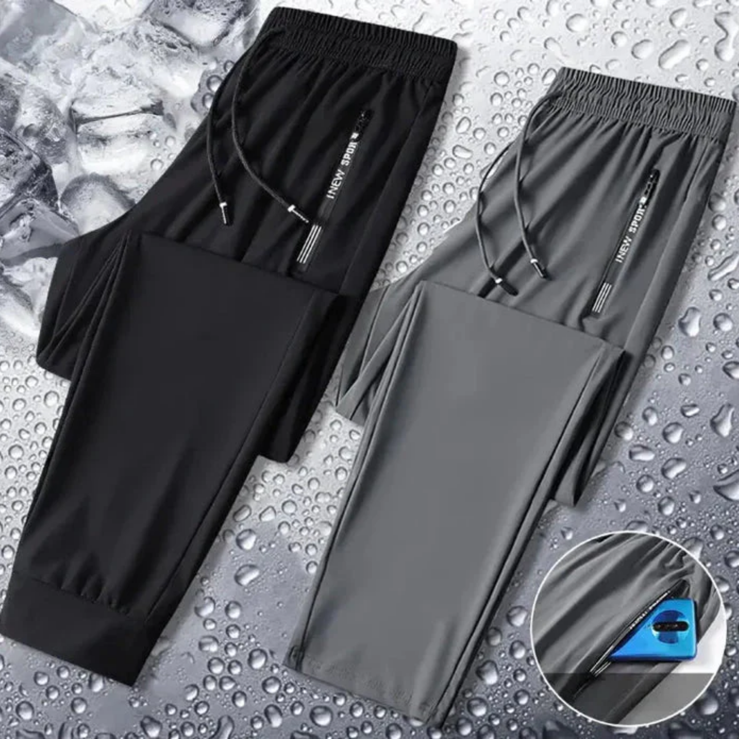 Men's Lycra Daily Wear Track Pants - Combo of 2, Black + Grey