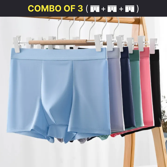 Men's Ice Silk Briefs Boxers - Combo of 3